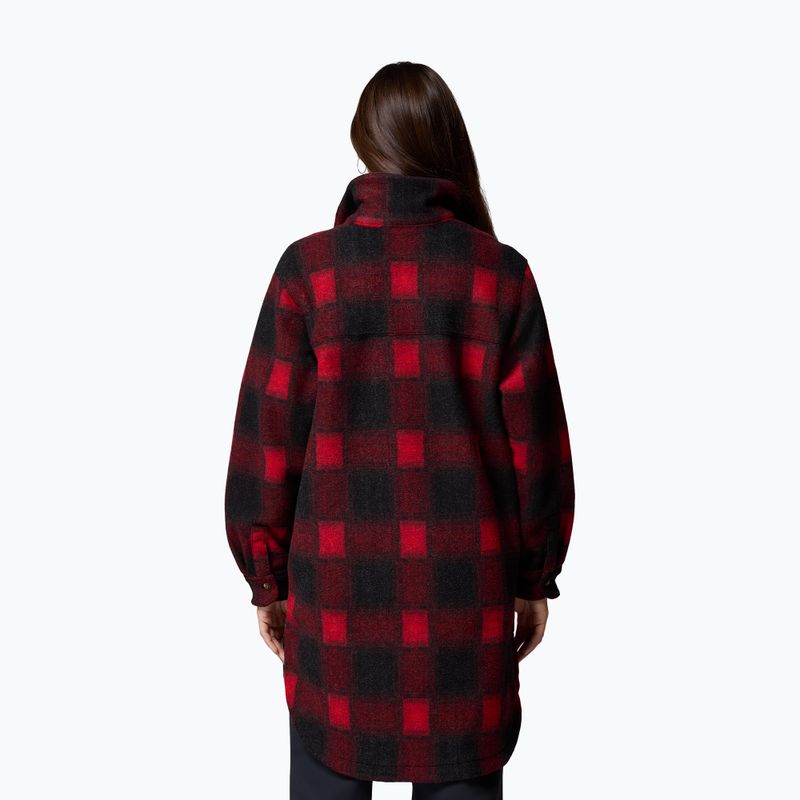 Koszula damska Columbia Wildbest Venture Long Fleece Coat mountain red blurred ombre 3