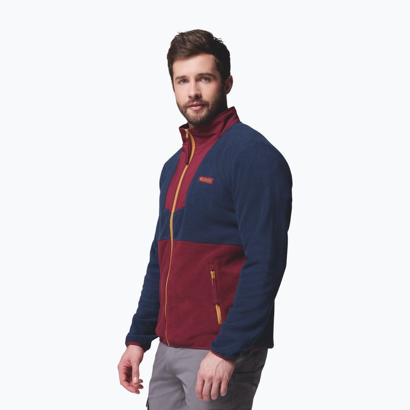 Bluza męska Columbia Sequoia Grove FZ Fleece rich wine/collegiate navy 4