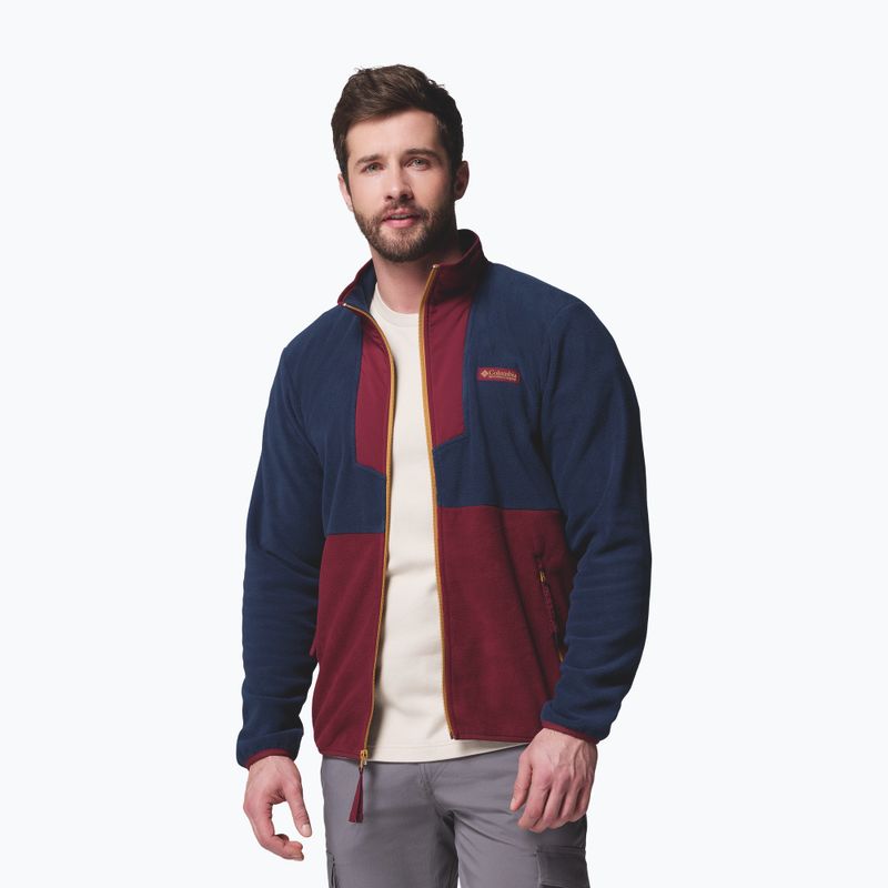 Bluza męska Columbia Sequoia Grove FZ Fleece rich wine/collegiate navy 5