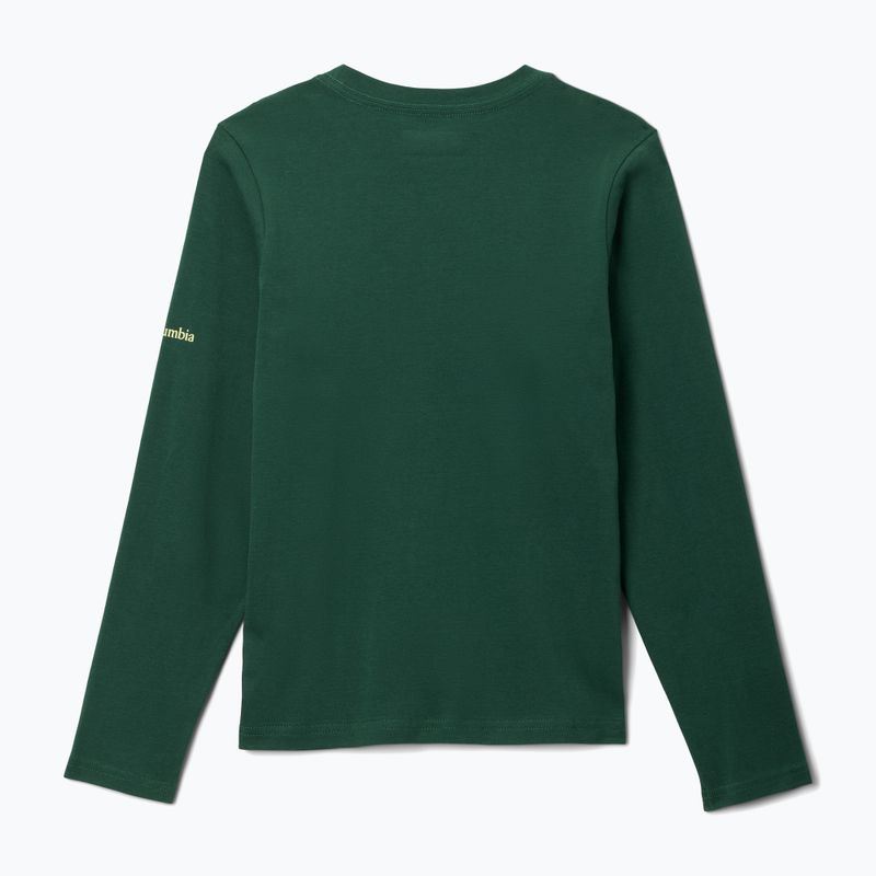 Longsleeve trekkingowy dziecięcy Columbia Dobson Pass Graphic Tee rain forest/hike on 2
