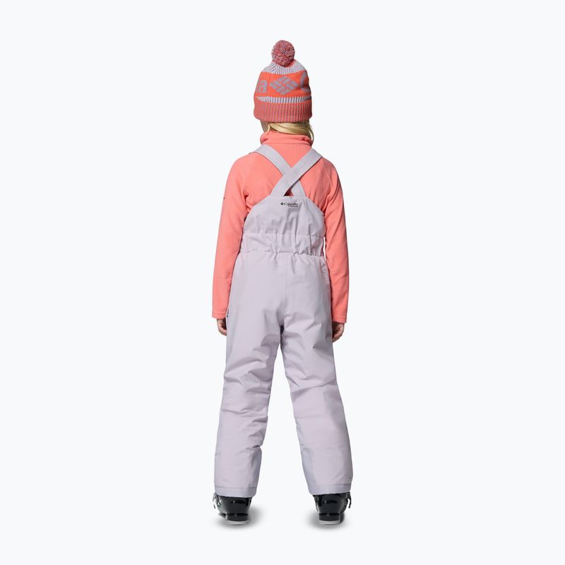 Spodnie narciarskie dziecięce Columbia Holcomb Grove Bib lavender pearl 3