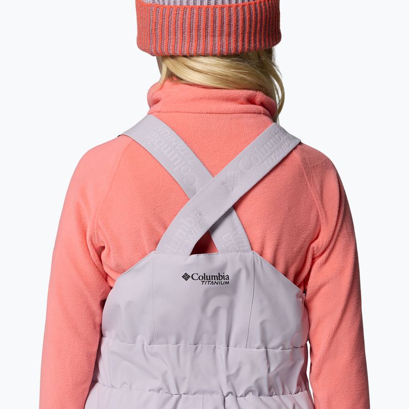 Spodnie narciarskie dziecięce Columbia Holcomb Grove Bib lavender pearl 7
