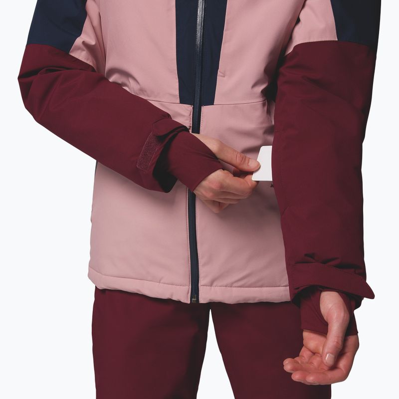 Kurtka narciarska damska Columbia Liftline eraser pink/collegiate navy/rich wine 10