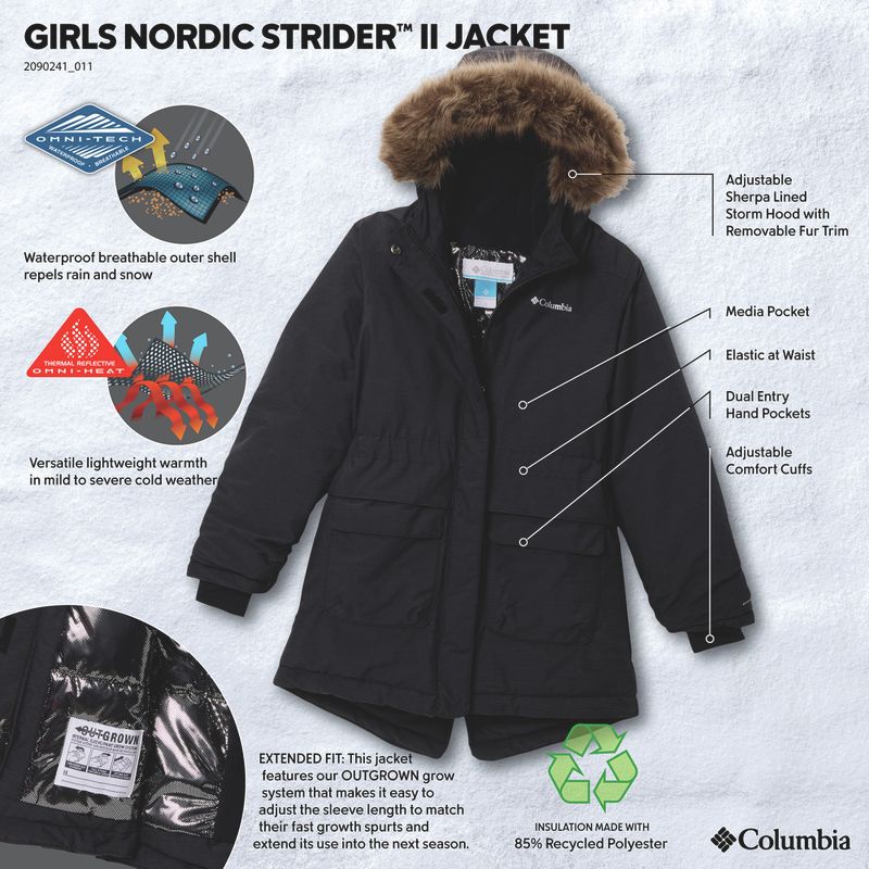 Kurtka ocieplana dziecięca Columbia Nordic Strider II black 4