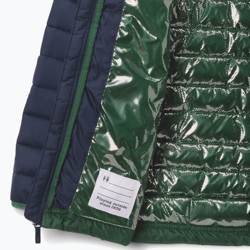 Kurtka dziecięca Columbia Powder Lite II Hooded rain forest/collegiate navy 10
