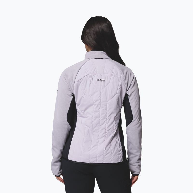 Kurtka hybrydowa damska Columbia Arctic Crest Hybrid Full Zip lavender pearl/black 3