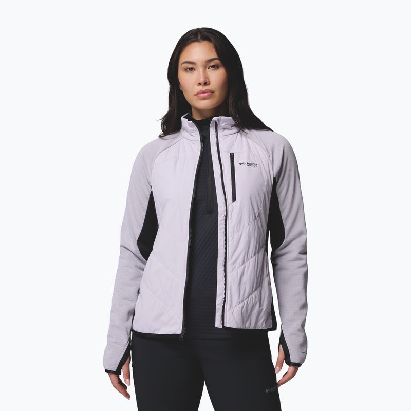 Kurtka hybrydowa damska Columbia Arctic Crest Hybrid Full Zip lavender pearl/black 5