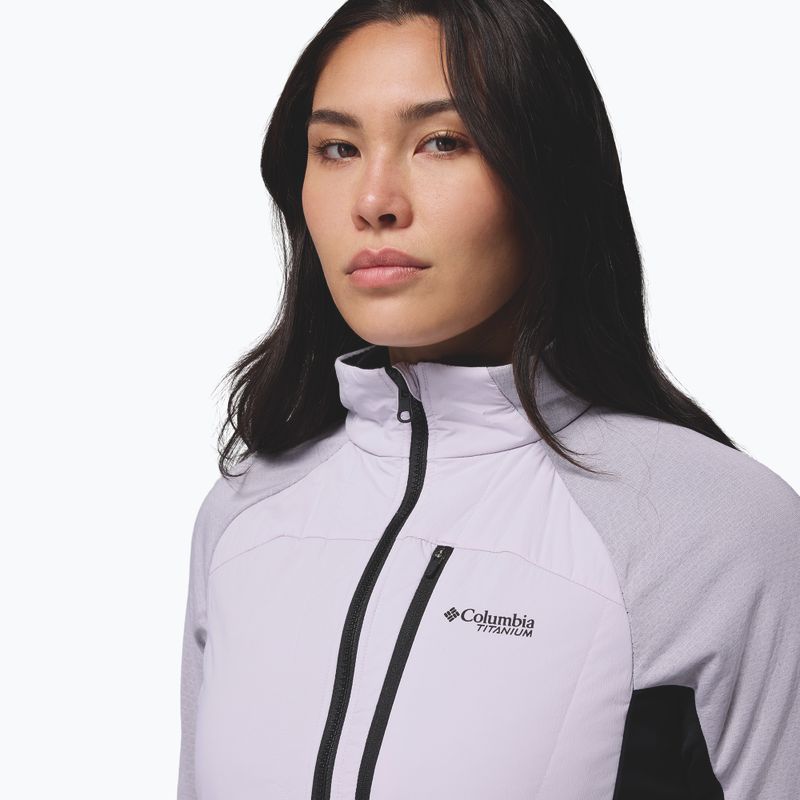 Kurtka hybrydowa damska Columbia Arctic Crest Hybrid Full Zip lavender pearl/black 7