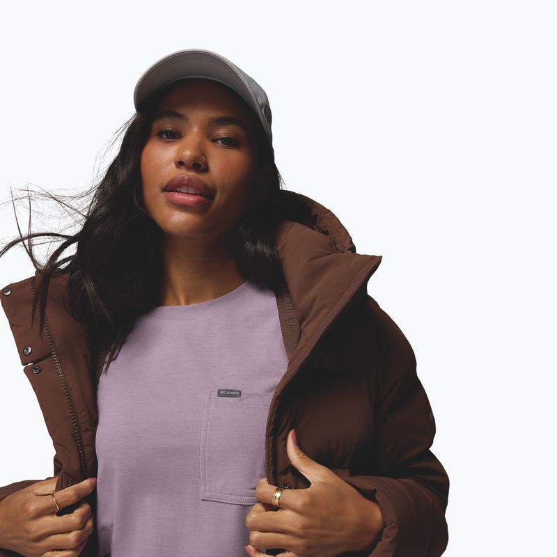 Kurtka puchowa damska Columbia Amaze Puff Hooded tobacco 13