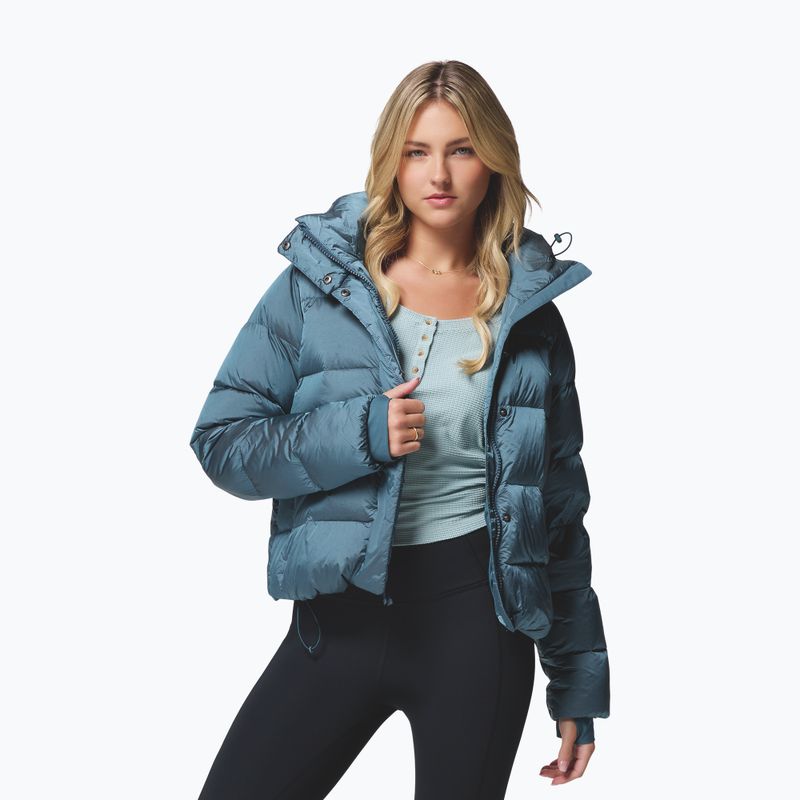 Kurtka puchowa damska Columbia Amaze Puff Hooded everblue high shine 5
