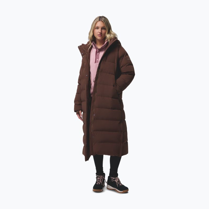 Płaszcz puchowy damski Columbia Amaze Puff Long Hooded tobacco 2