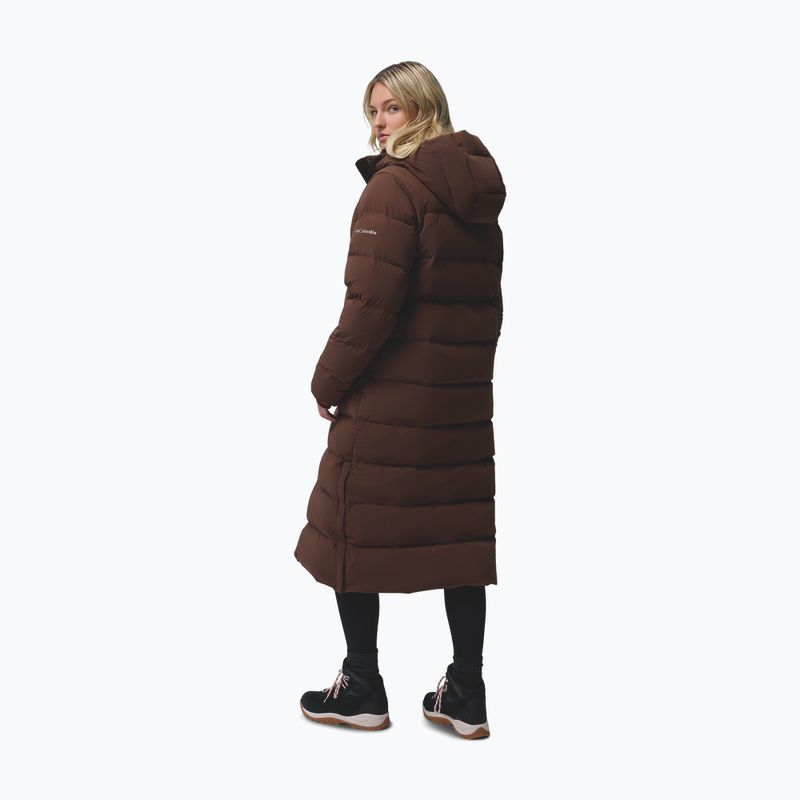 Płaszcz puchowy damski Columbia Amaze Puff Long Hooded tobacco 3