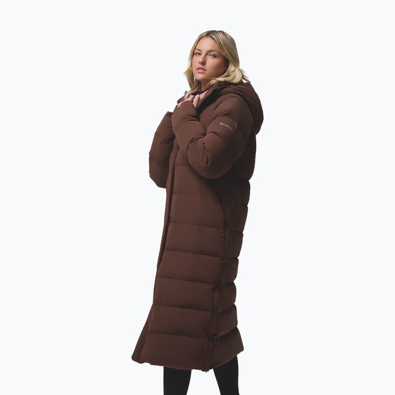 Płaszcz puchowy damski Columbia Amaze Puff Long Hooded tobacco 5