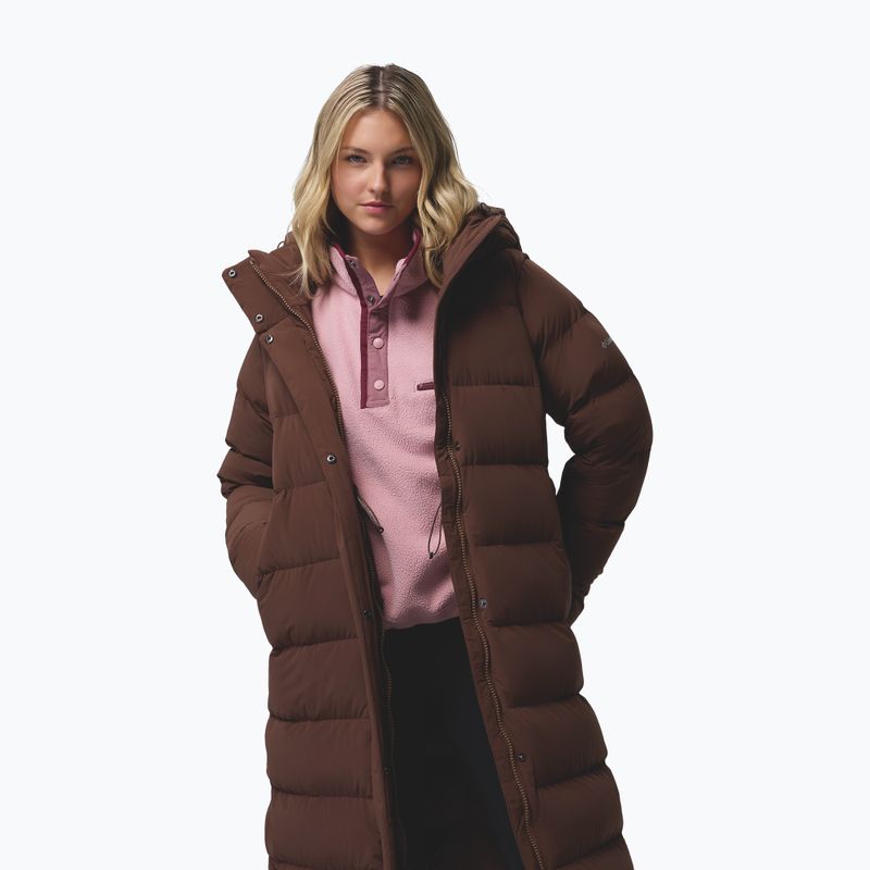 Płaszcz puchowy damski Columbia Amaze Puff Long Hooded tobacco 7