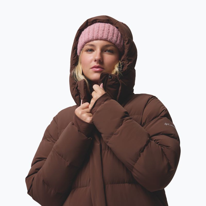 Płaszcz puchowy damski Columbia Amaze Puff Long Hooded tobacco 8