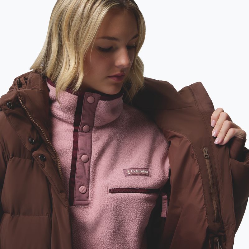Płaszcz puchowy damski Columbia Amaze Puff Long Hooded tobacco 17