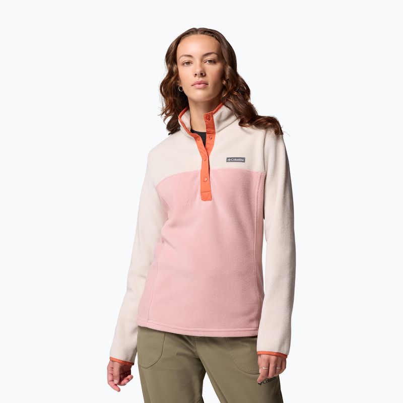 Bluza damska Columbia Benton Springs 1/2 Snap eraser pink/dark stone/tuscan