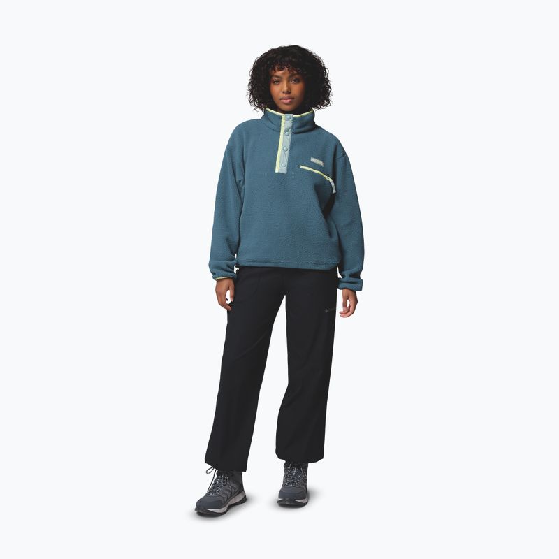 Bluza polarowa damska Columbia Helvetia II Cropped Half Snap Fleece everblue/crushed blue/citron haze 2