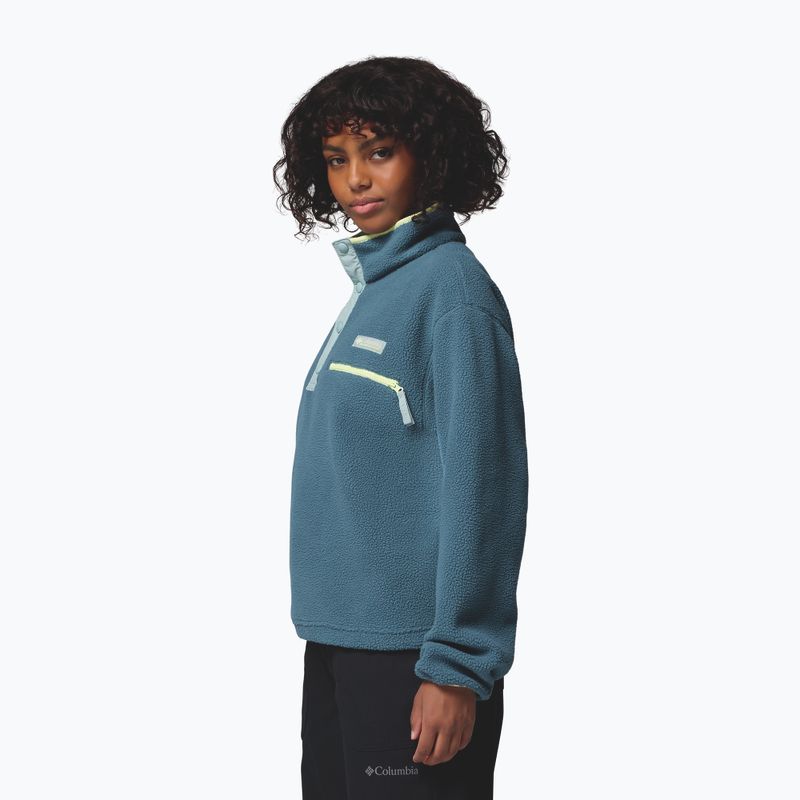 Bluza polarowa damska Columbia Helvetia II Cropped Half Snap Fleece everblue/crushed blue/citron haze 4