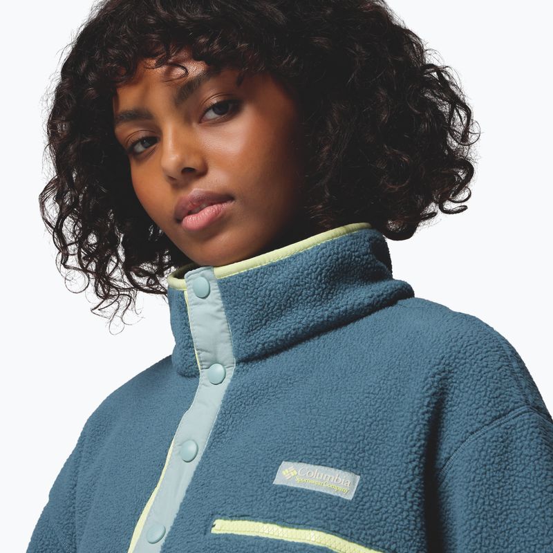 Bluza polarowa damska Columbia Helvetia II Cropped Half Snap Fleece everblue/crushed blue/citron haze 5