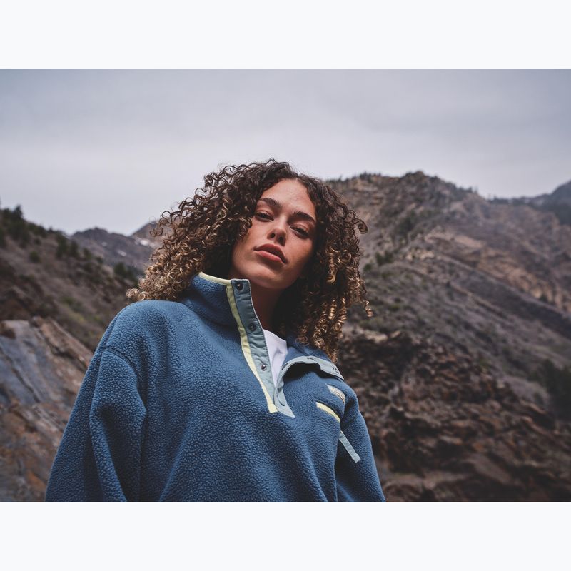 Bluza polarowa damska Columbia Helvetia II Cropped Half Snap Fleece everblue/crushed blue/citron haze 8