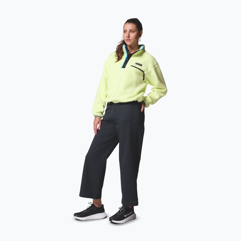 Bluza polarowa damska Columbia Helvetia II Cropped Half Snap Fleece citron haze/black/compass blue 2