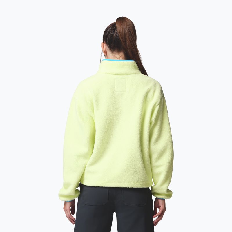 Bluza polarowa damska Columbia Helvetia II Cropped Half Snap Fleece citron haze/black/compass blue 3