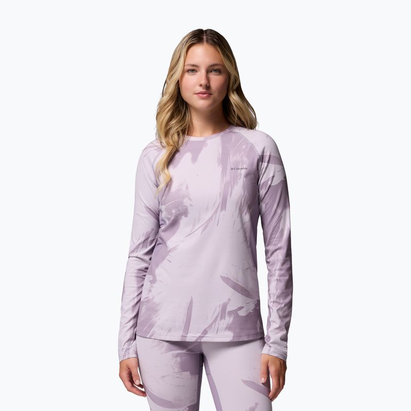 Bluza termoaktywna damska Columbia Omni-Heat Infinity Knit shale purple snowflight tonal