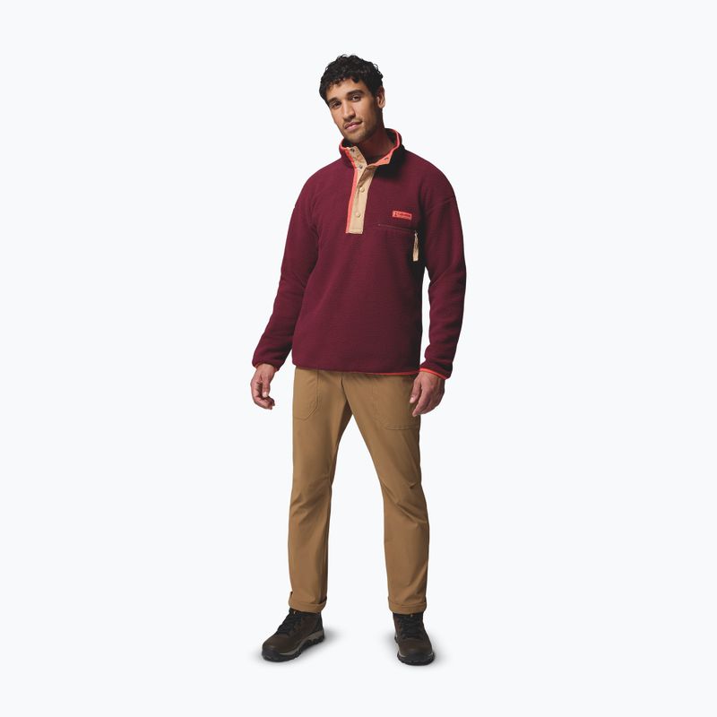 Bluza polarowa męska Columbia Helvetia II Half Snap Fleece rich wine 2