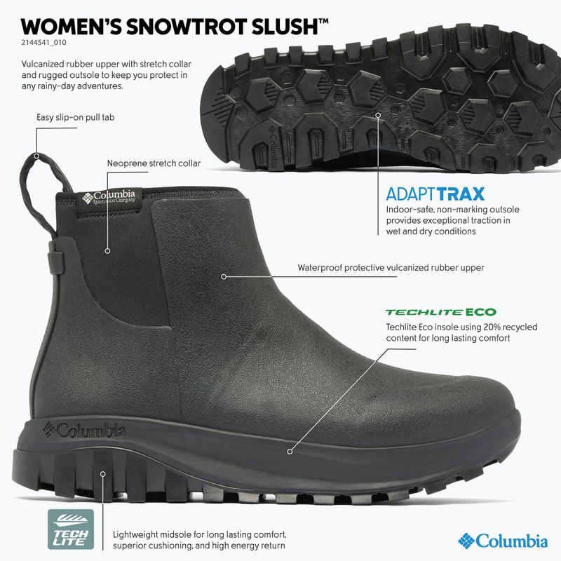 Śniegowce damskie Columbia Snowtrot Slush black/sea salt 8