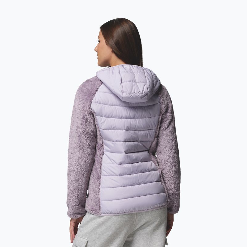 Kurtka hybrydowa damska Columbia Powder Lite II Sherpa Hybrid shale purple/lavender pearl 3