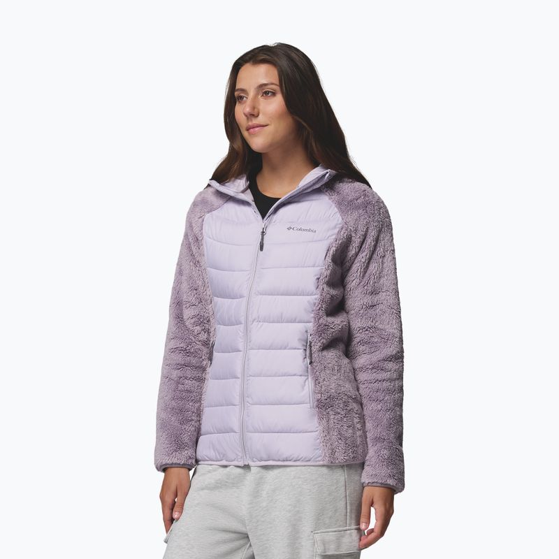 Kurtka hybrydowa damska Columbia Powder Lite II Sherpa Hybrid shale purple/lavender pearl 4