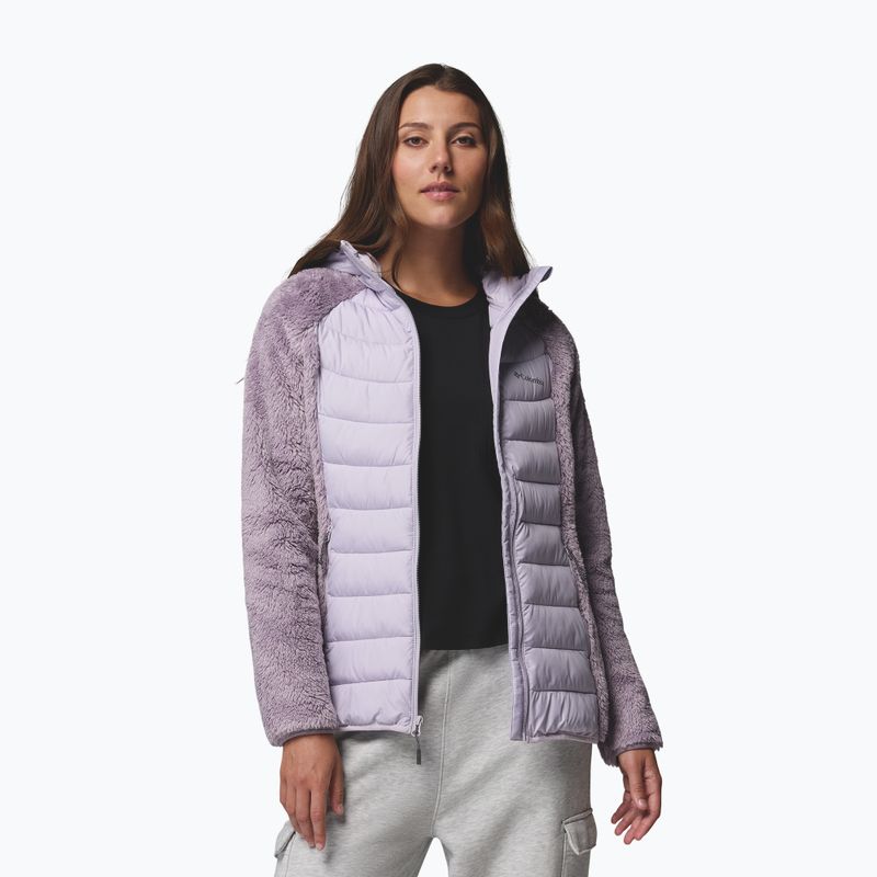 Kurtka hybrydowa damska Columbia Powder Lite II Sherpa Hybrid shale purple/lavender pearl 5