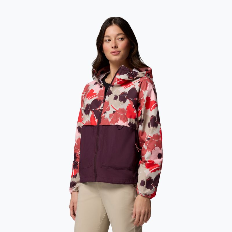Kurtka przeciwwiatrowa damska Columbia Spire Valley Printed Windbreaker washed red ikatbloom print/moonvista 4