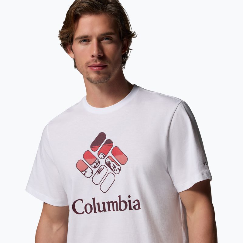 Koszulka męska Columbia CSC Seasonal Graphic white/heavenly stacked gem 5