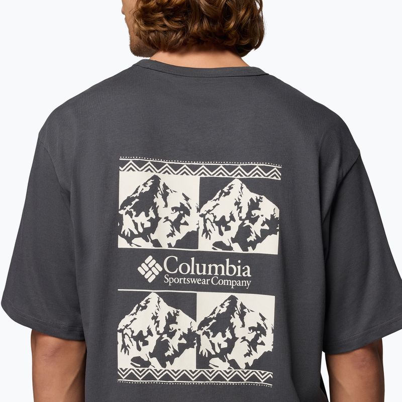 Koszulka męska Columbia CSC Heavyweight Iconic Tee shark/repeated peaks 6