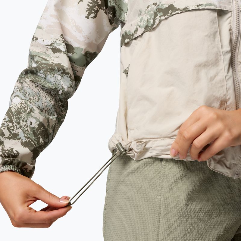 Kurtka przeciwwiatrowa damska Columbia Spire Valley Printed Windbreaker safari fieldaze print/dark stone 7