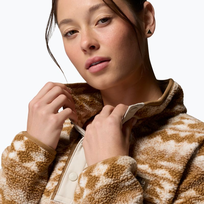 Bluza polarowa damska Columbia Helvetia II Printed Cropped Half Snap delta/retrotree 5