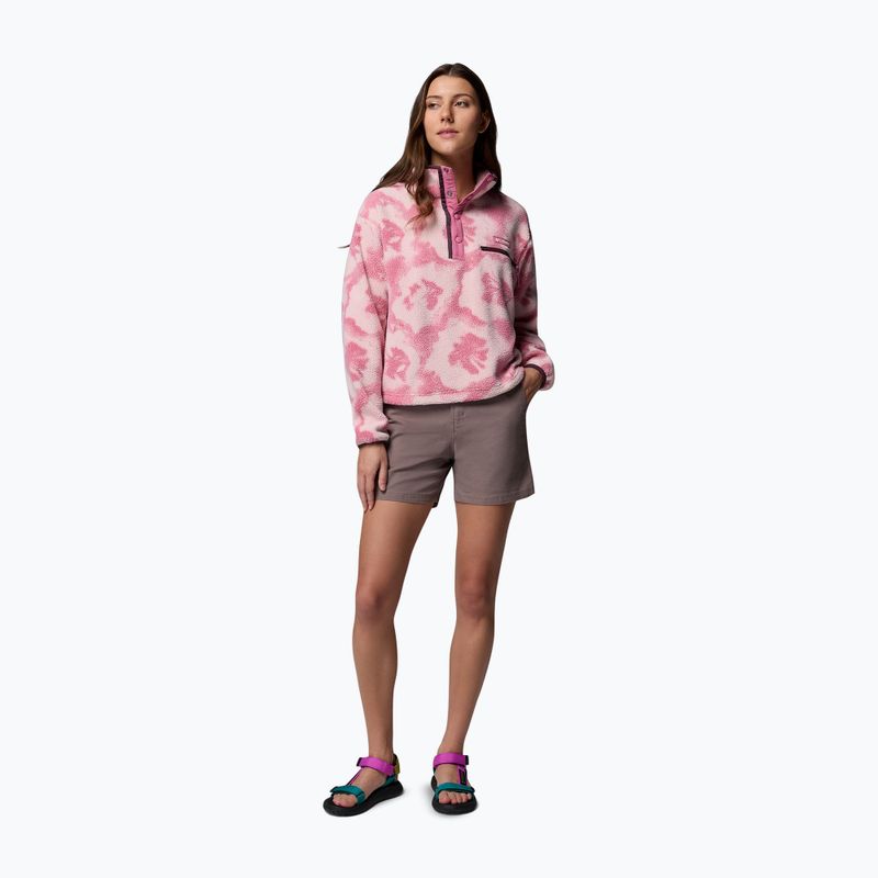 Bluza polarowa damska Columbia Helvetia II Printed Cropped Half Snap rosette/sprayflower 2