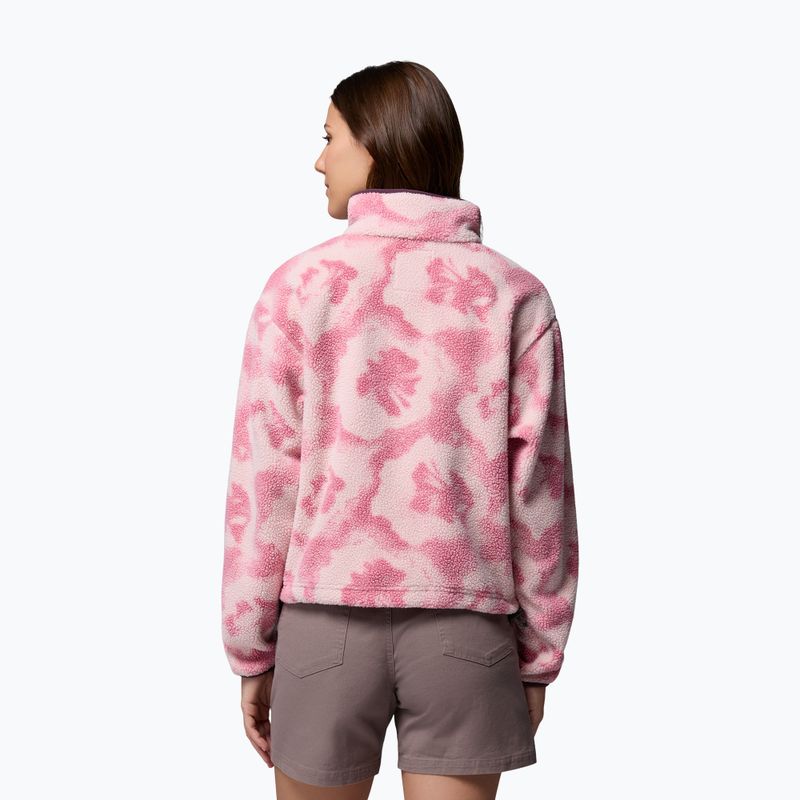 Bluza polarowa damska Columbia Helvetia II Printed Cropped Half Snap rosette/sprayflower 3