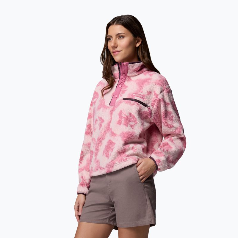 Bluza polarowa damska Columbia Helvetia II Printed Cropped Half Snap rosette/sprayflower 4
