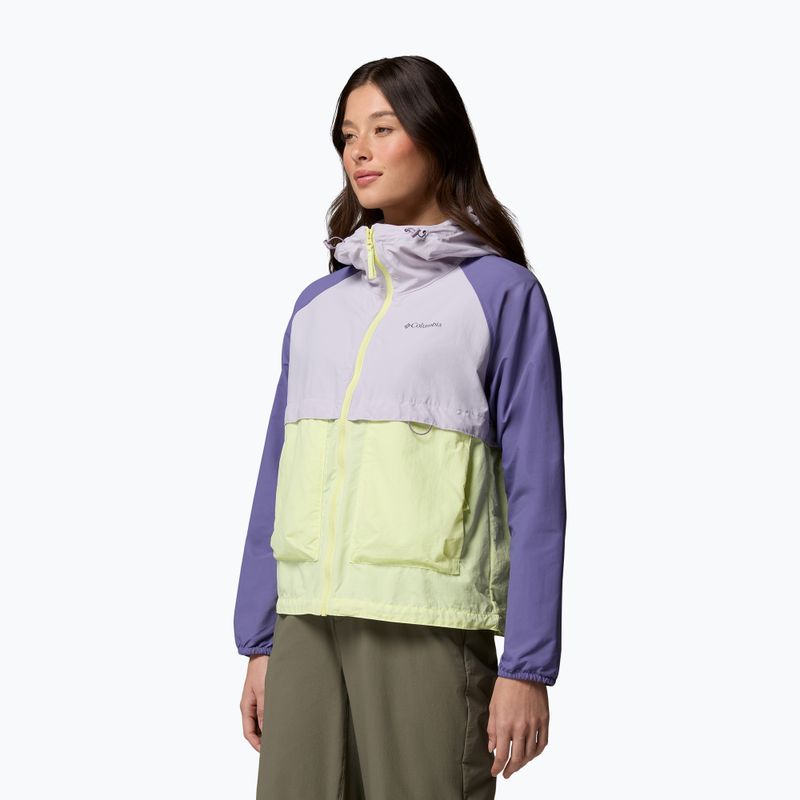 Kurtka przeciwwiatrowa damska Columbia Spire Valley Windbreaker citron haze/lavender pearl/stormwatch 4