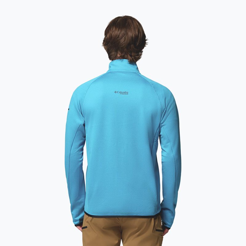 Bluza trekkingowa męska Columbia Triple Canyon Grid Fleece Full Zip II compass blue heather/black 3