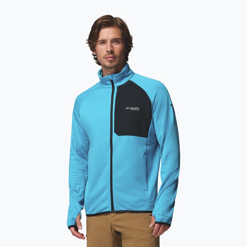 Bluza trekkingowa męska Columbia Triple Canyon Grid Fleece Full Zip II compass blue heather/black 5