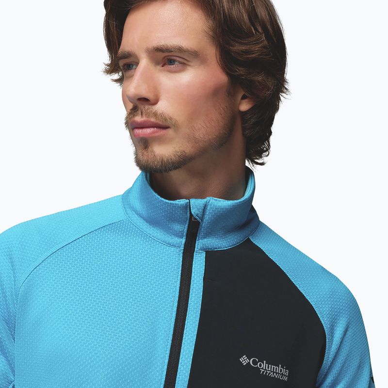 Bluza trekkingowa męska Columbia Triple Canyon Grid Fleece Full Zip II compass blue heather/black 6