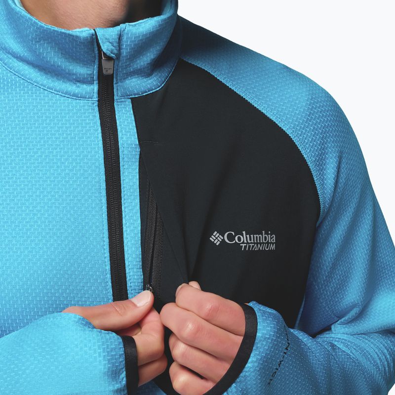 Bluza trekkingowa męska Columbia Triple Canyon Grid Fleece Full Zip II compass blue heather/black 8