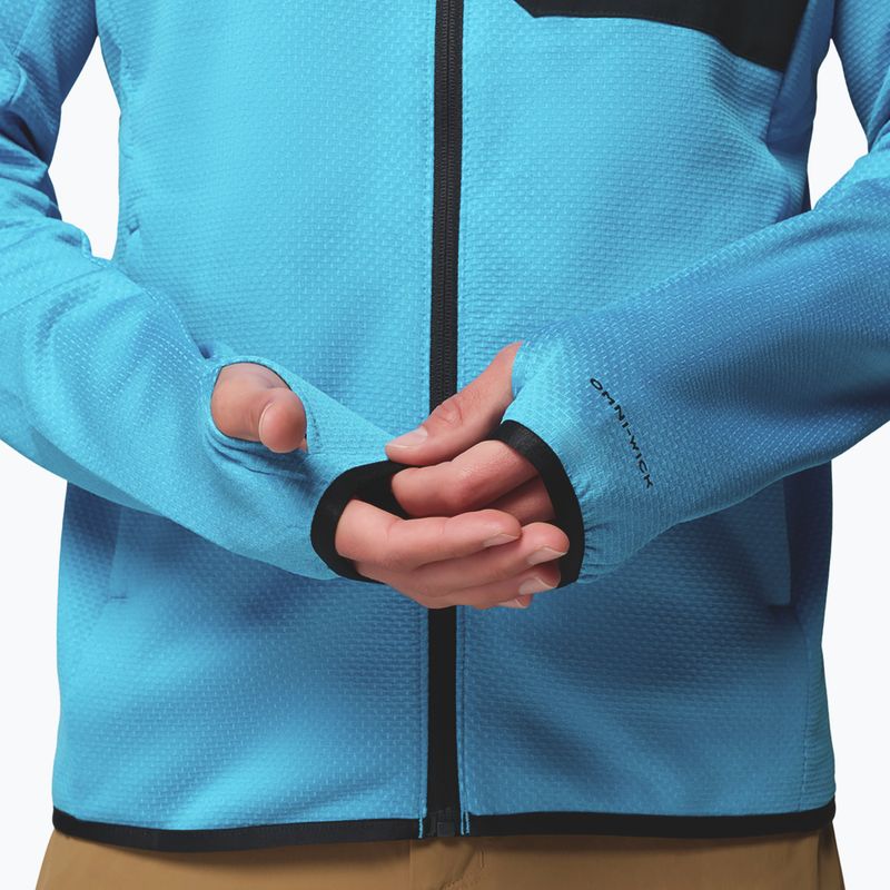 Bluza trekkingowa męska Columbia Triple Canyon Grid Fleece Full Zip II compass blue heather/black 9