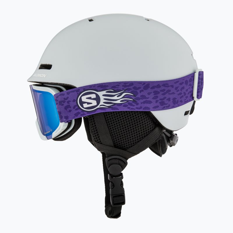 Kask narciarski dziecięcy Salomon Player Combo + Gogle XV Jr ice flow/ice flow mid blue 3
