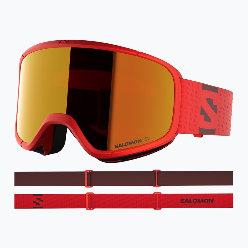 Gogle narciarskie Salomon Aksium 2.0 cherry tomato/ml mid red 5