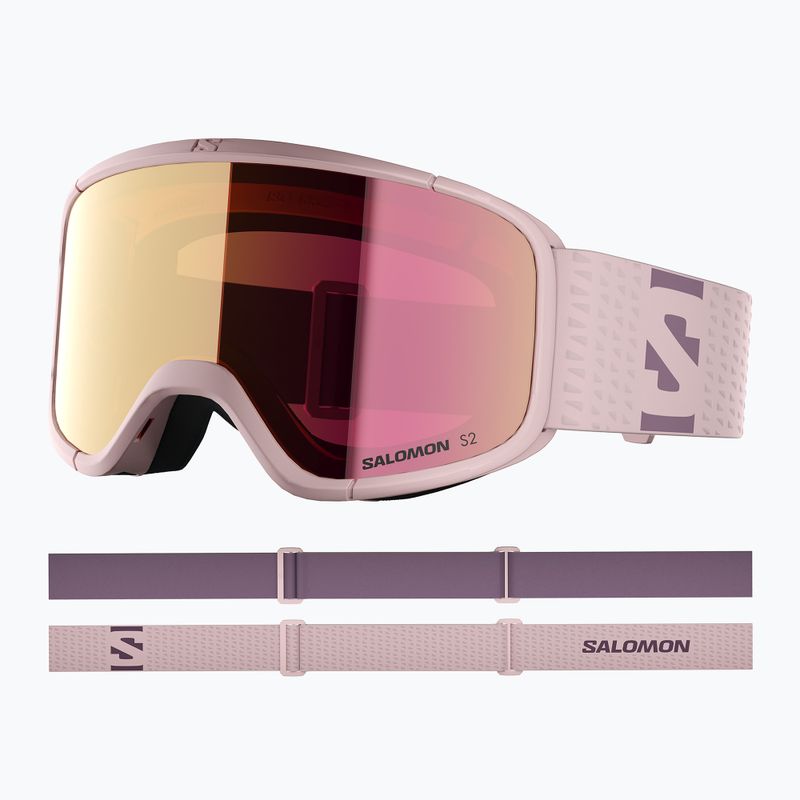 Gogle narciarskie Salomon Aksium 2.0 S heavenly pink/ml ruby 5